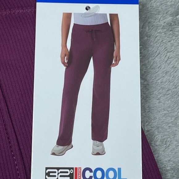 Active Flare Pants Large 32 Degrees Cool Purple Stretchy & Comfy d0419 - Picture 1 of 7
